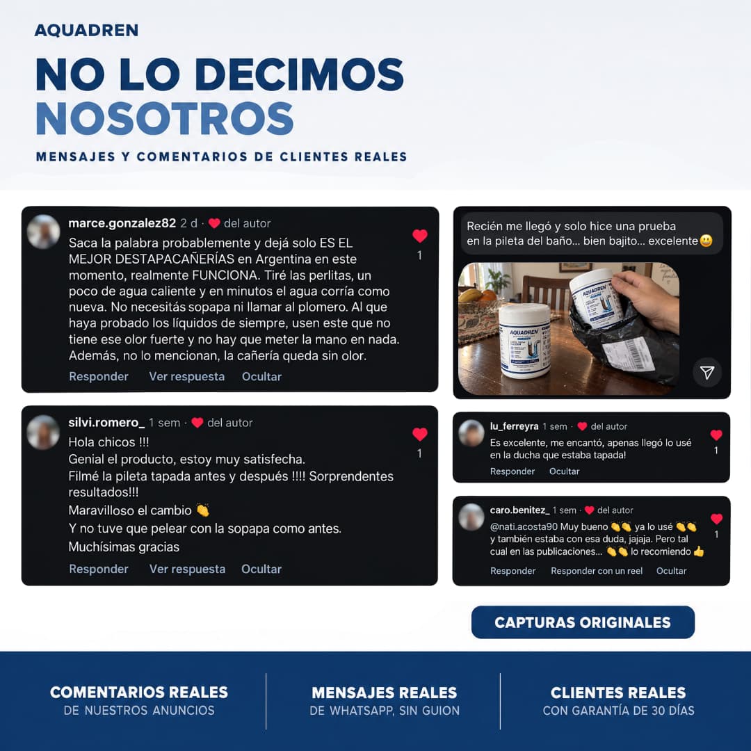 Aquadren Destapacaños -Eliminá Obstrucciones en Minutos