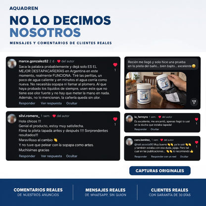 Aquadren Destapacaños -Eliminá Obstrucciones en Minutos