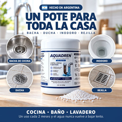 Aquadren Destapacaños -Eliminá Obstrucciones en Minutos